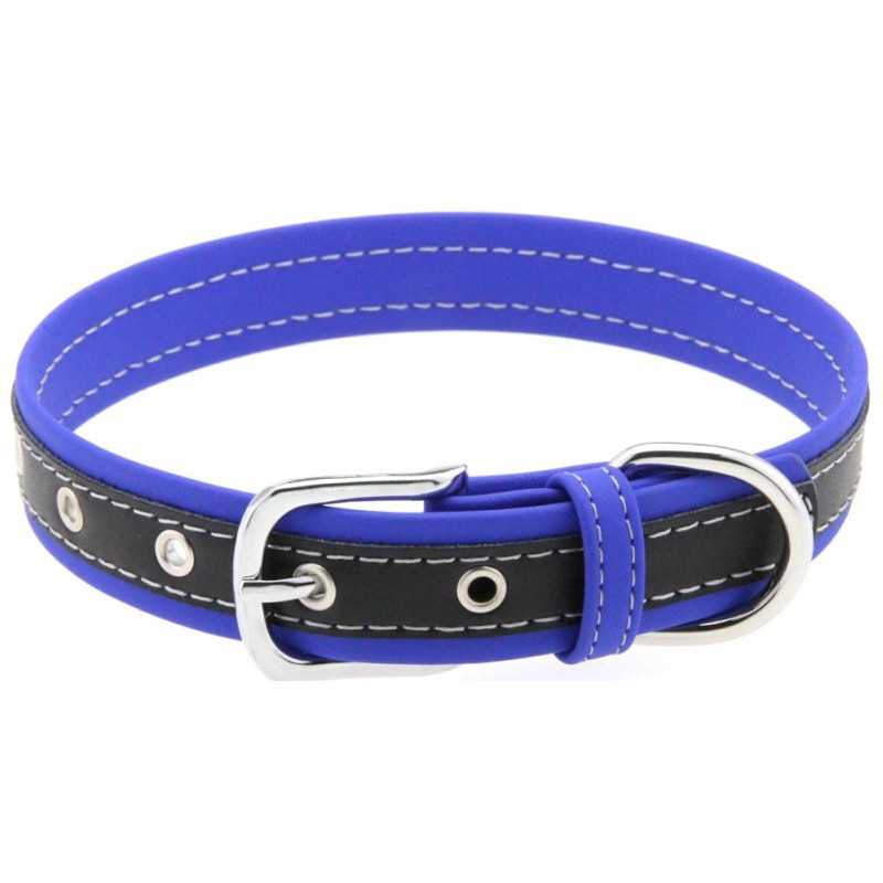 Kinky Puppy Collier Bicolore Simili Constrated Bleu Foncé